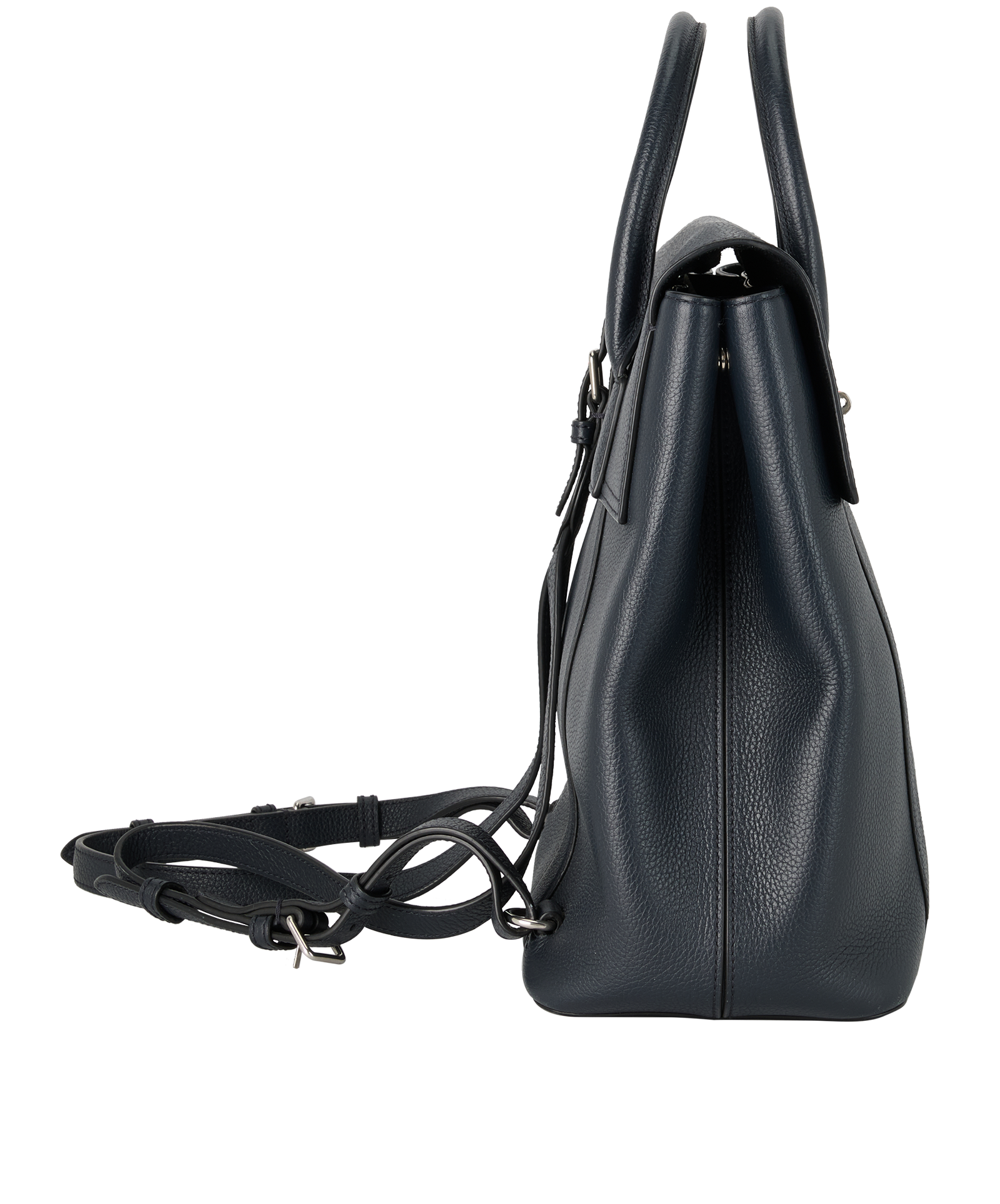 Bayswater Backpack, &pound;475, Handbags, Blue, Leather, Side view